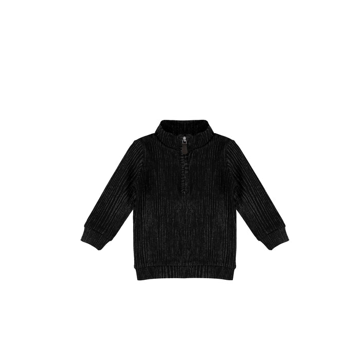TEXTURED ZIP SWEATSHIRT