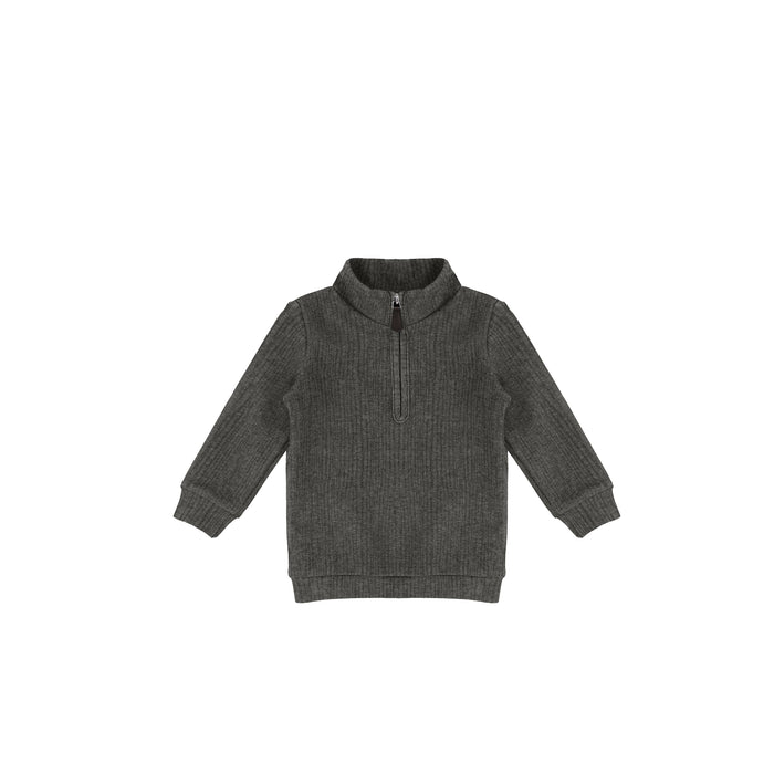TEXTURED ZIP SWEATSHIRT