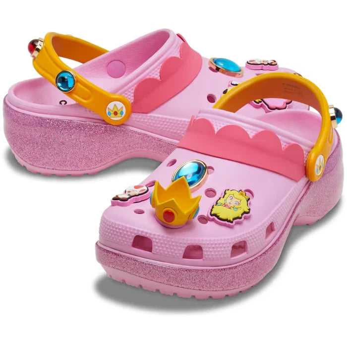 The Super Mario x Crocs Princess Peach Classic Platform Clogs 212137 Japan New - image 1
