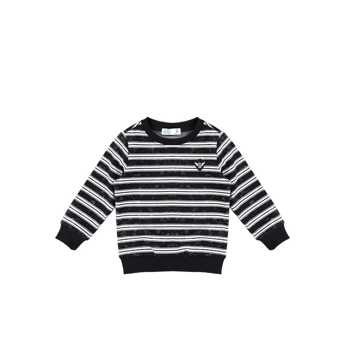 TIE DYE STRIPE SWEATSHIRT