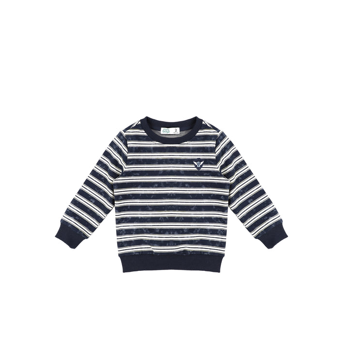TIE DYE STRIPE SWEATSHIRT