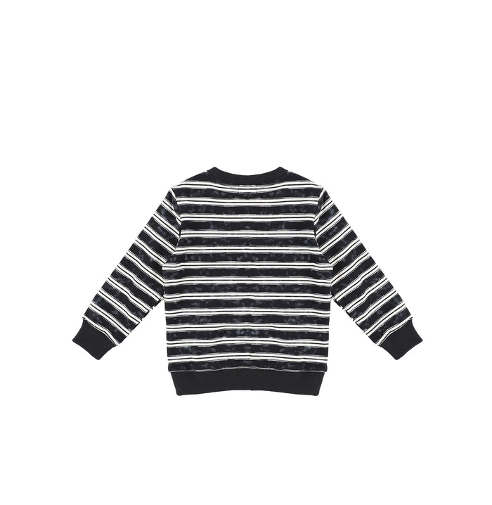 TIE DYE STRIPE SWEATSHIRT