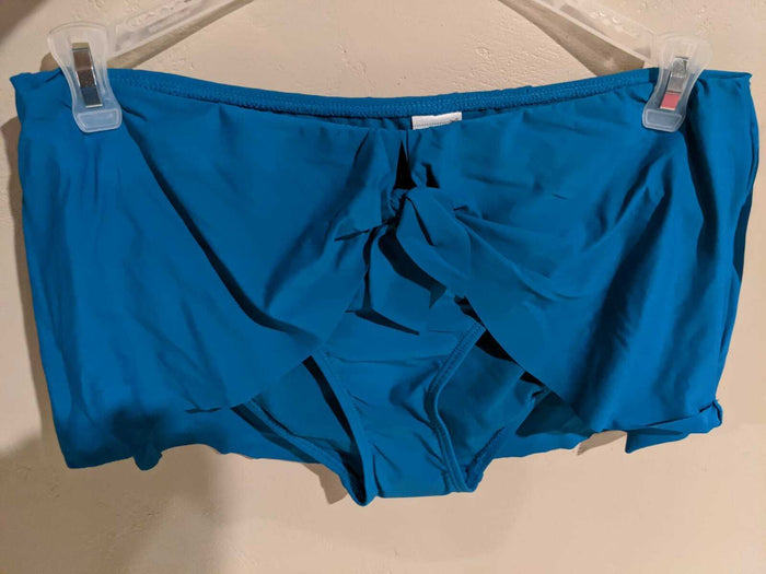 Time & Tru Skirt Bottom Turquoise Swimsuit (8-10)