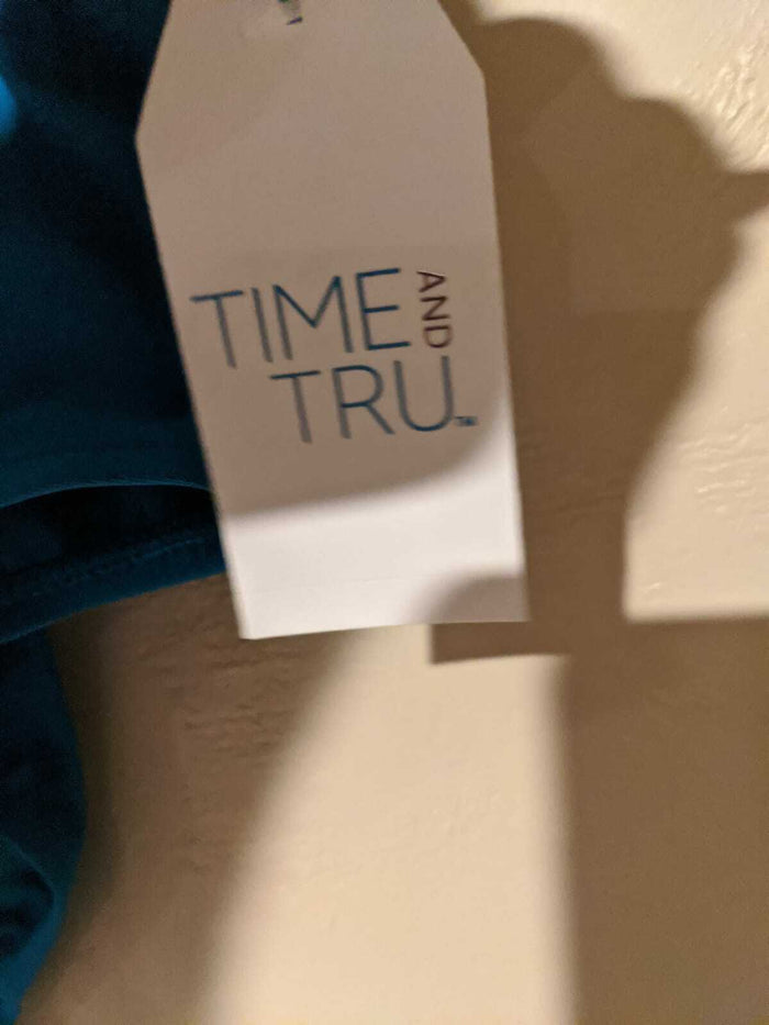 Time & Tru Skirt Bottom Turquoise Swimsuit (8-10)