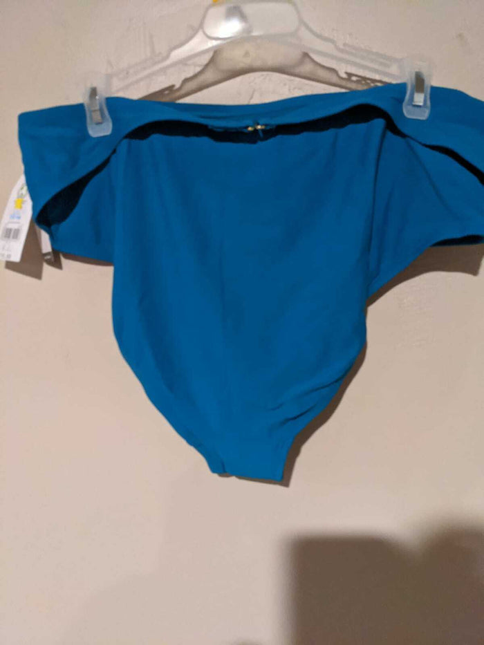 Time & Tru Skirt Bottom Turquoise Swimsuit (8-10)