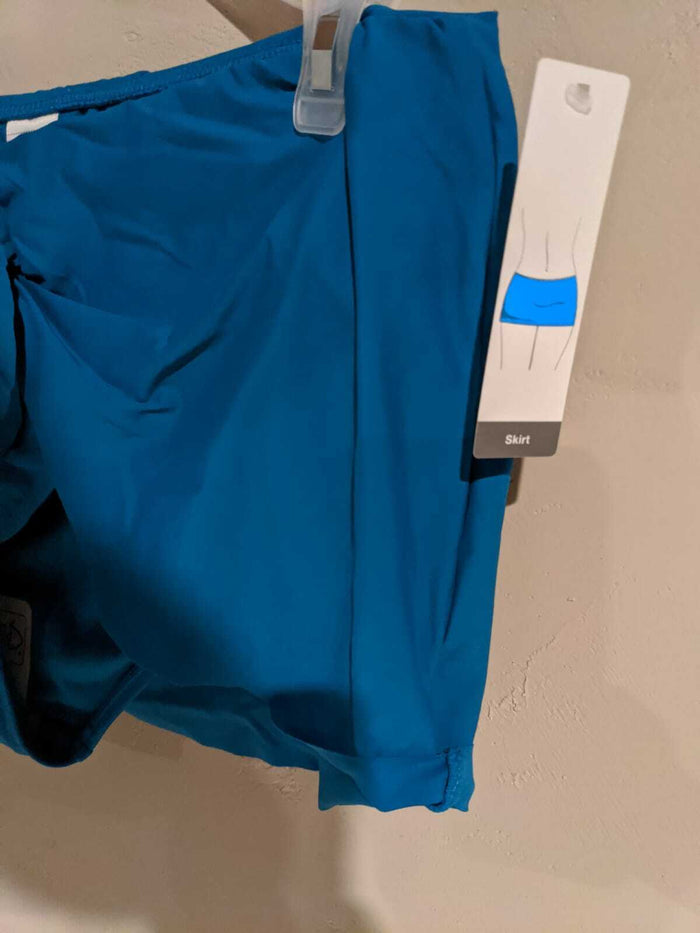 Time & Tru Skirt Bottom Turquoise Swimsuit (8-10)