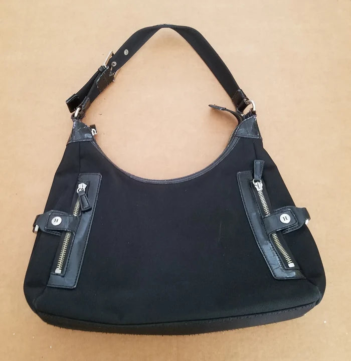 Tommy Hilfiger Women's Black Medium Handbag – Designer Shoulder Purse