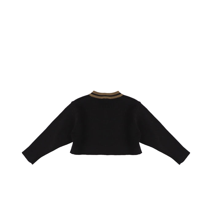 TRIM BOW CARDIGAN
