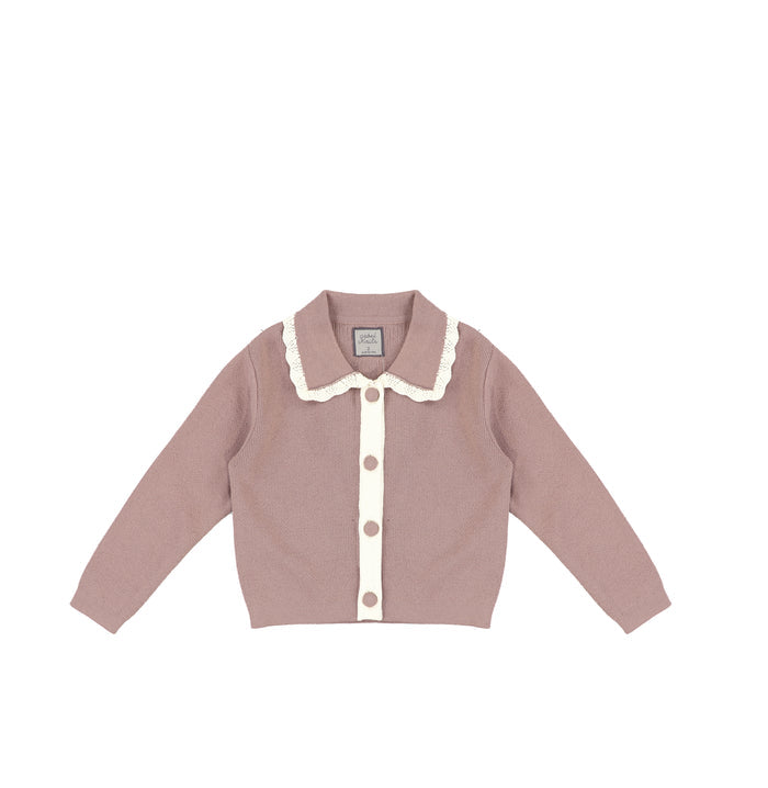 TRIM COLLAR CARDIGAN