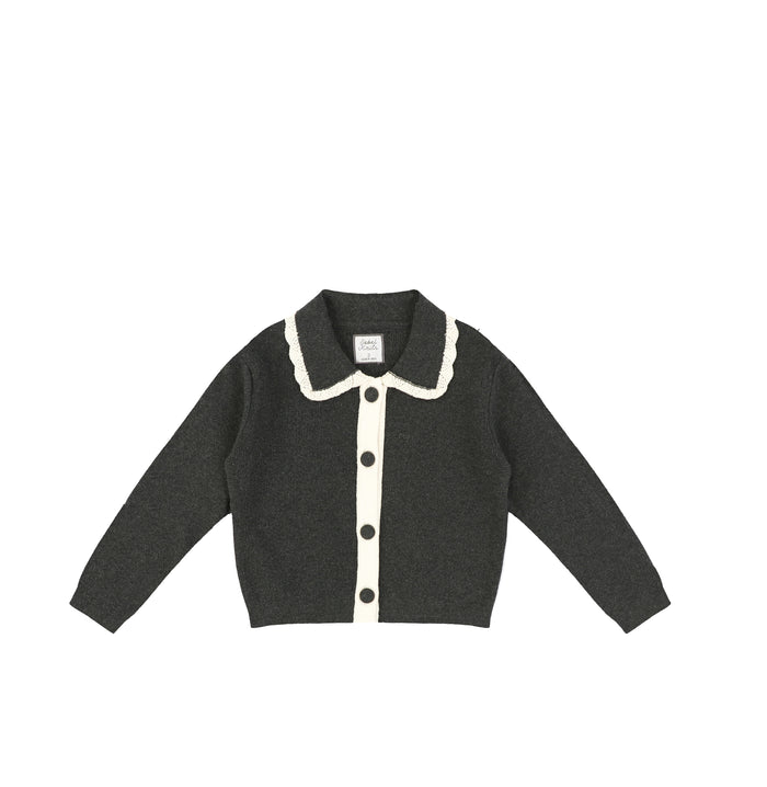 TRIM COLLAR CARDIGAN