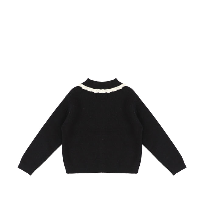 TRIM COLLAR CARDIGAN