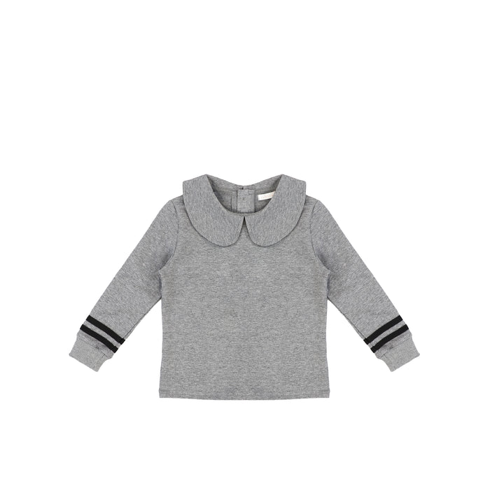 TRIM COLLAR SWEATSHIRT
