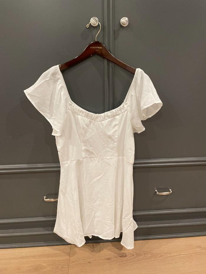 Trixxi Womens White Rayon/Poly Cocktail Dress Juniors Large