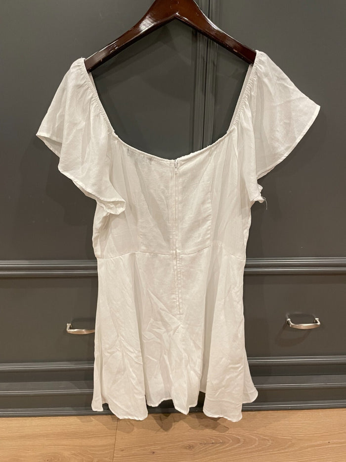 Trixxi Womens White Rayon/Poly Cocktail Dress Juniors Large