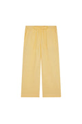 Front view of Tuscany Pant Kids in honey, wide-leg cropped with elastic drawstring waist and side pockets on white background