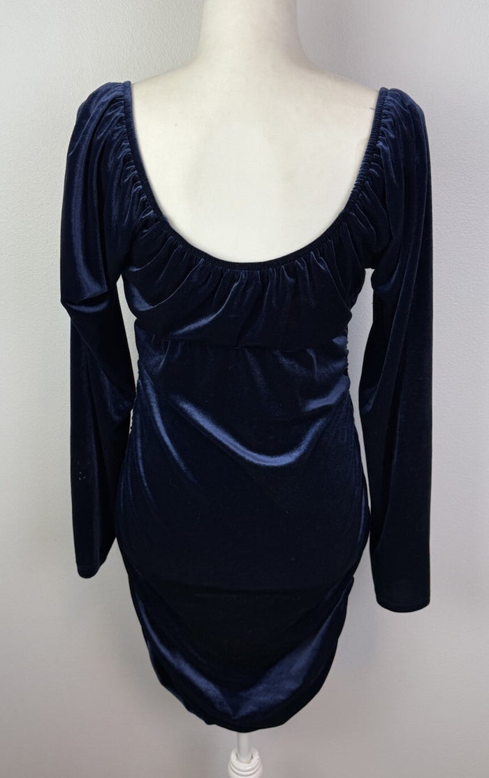 Ultra Flirt Womens Long Sleeve Square Neck Mini Party Body Con Dress