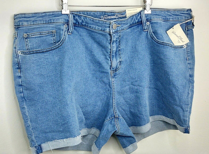 Universal Thread Women's High Rise Midi Med Blue Demin Jean Shorts NWTs