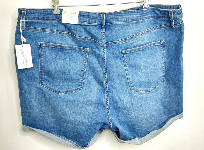 Universal Thread Women's High Rise Midi Med Blue Demin Jean Shorts NWTs