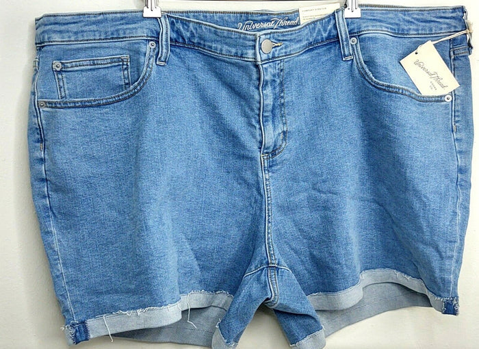 Universal Thread Women's High Rise Midi Med Blue Demin Jean Shorts NWTs