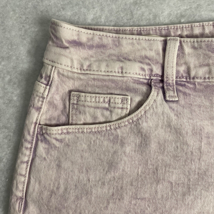 Universal Thread Women's High-Rise Purple Wash Midi Jean Shorts