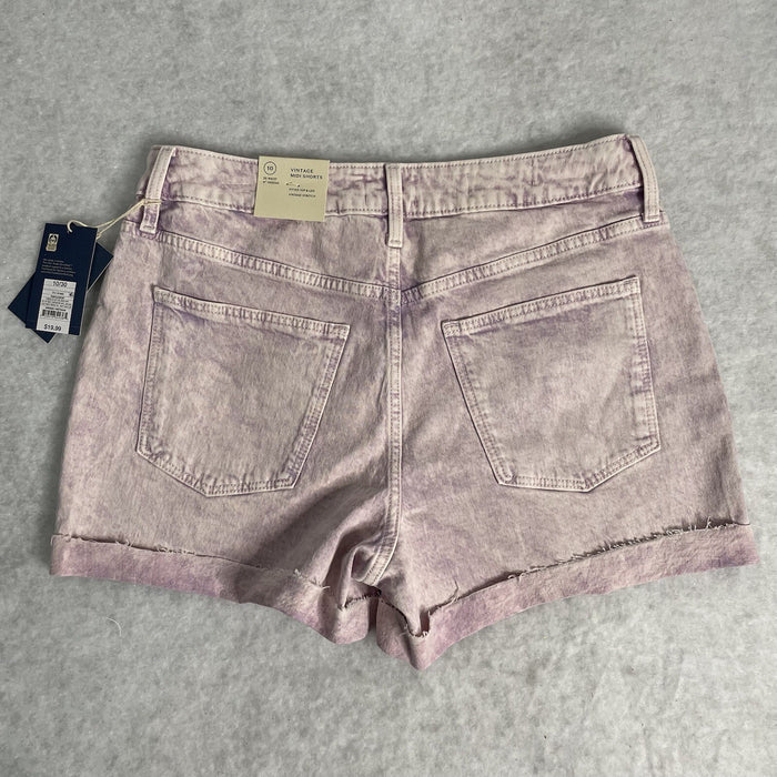Universal Thread Women's High-Rise Purple Wash Midi Jean Shorts