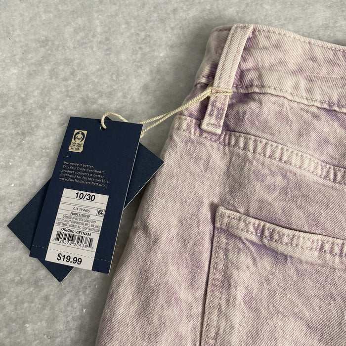 Universal Thread Women's High-Rise Purple Wash Midi Jean Shorts