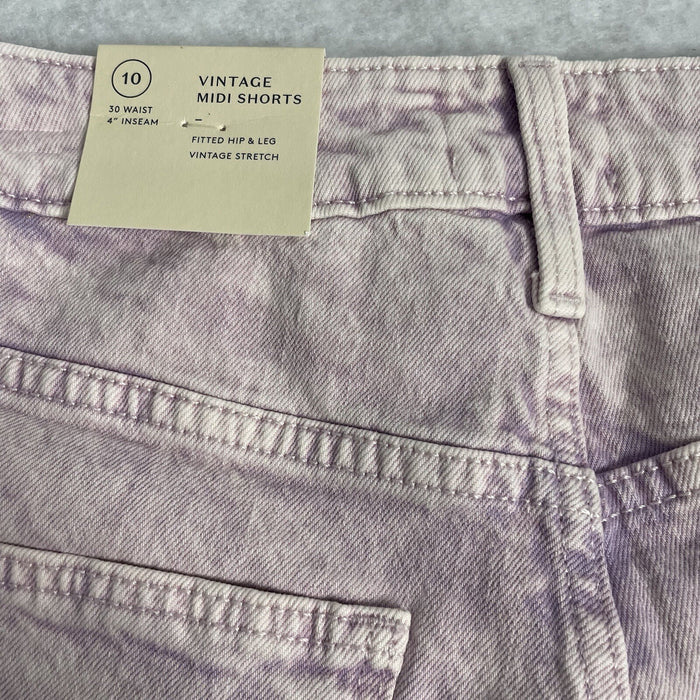 Universal Thread Women's High-Rise Purple Wash Midi Jean Shorts