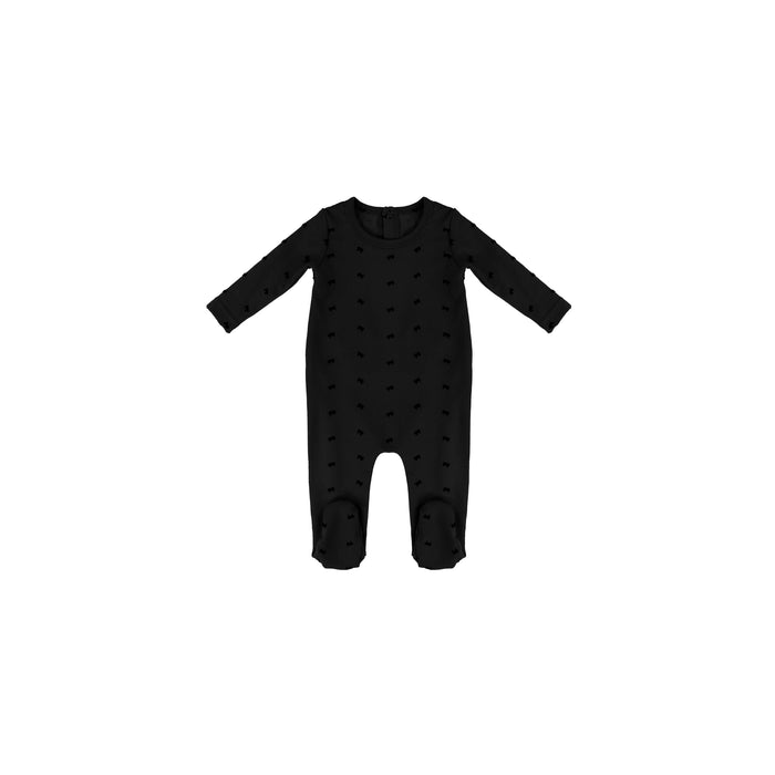 VELOUR BOW FOOTIE