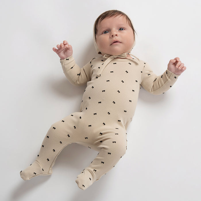 VELOUR BOW FOOTIE