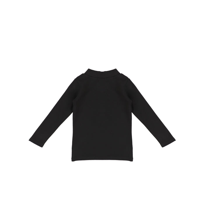 VELOUR BOW MOCKNECK