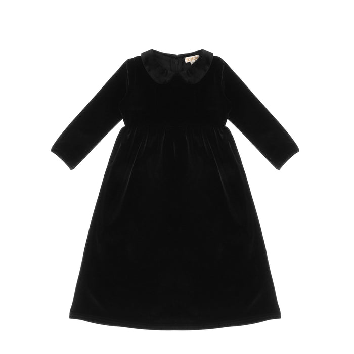 VELOUR COLLAR MAXI