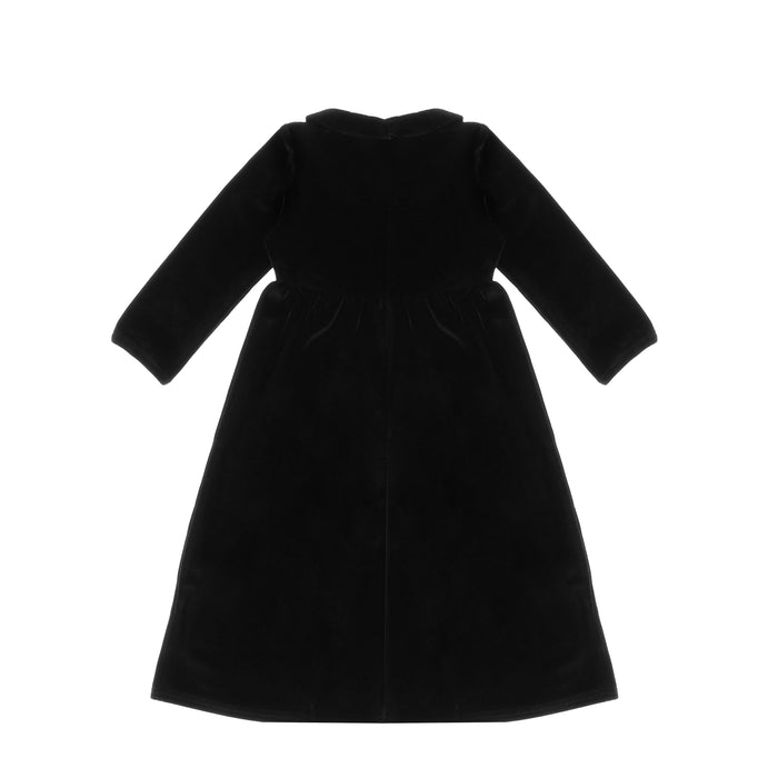 VELOUR COLLAR MAXI
