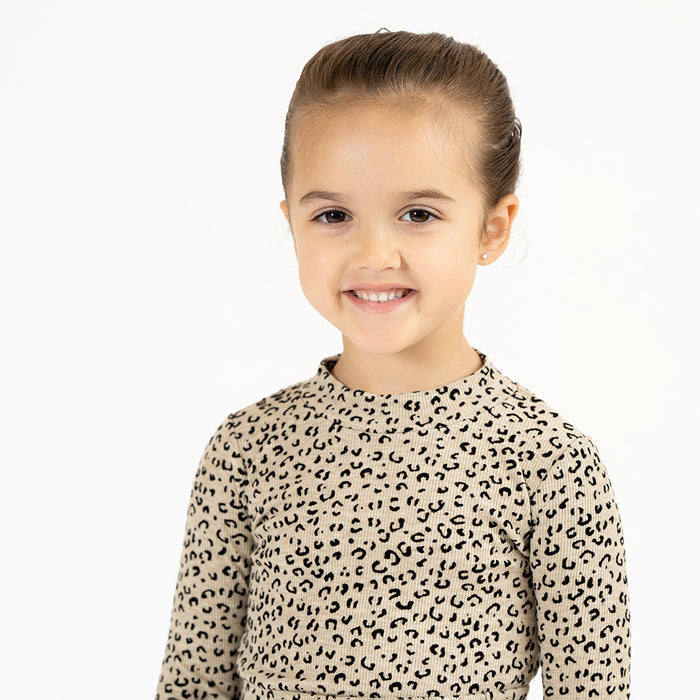 VELOUR LEOPARD MOCKNECK