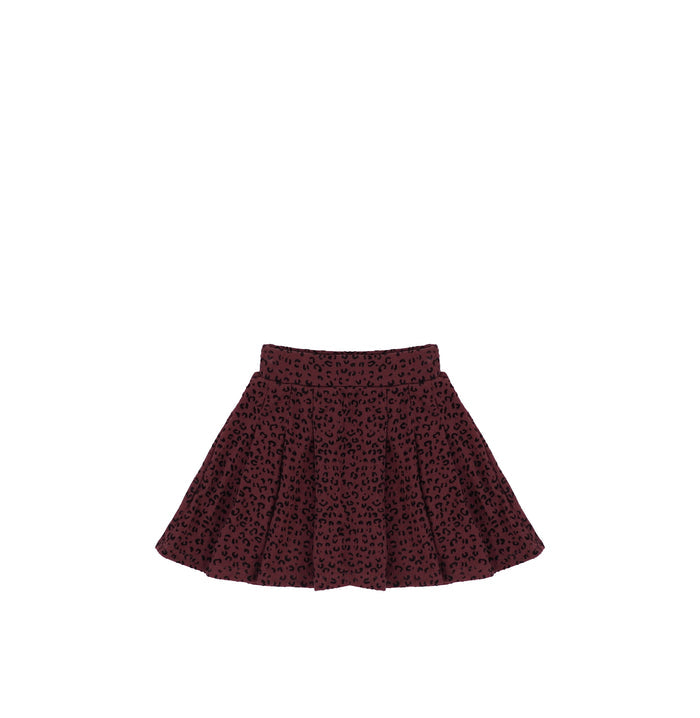 VELOUR LEOPARD SKIRT