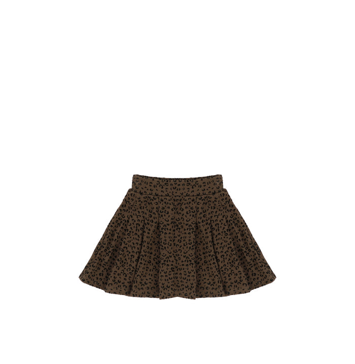VELOUR LEOPARD SKIRT