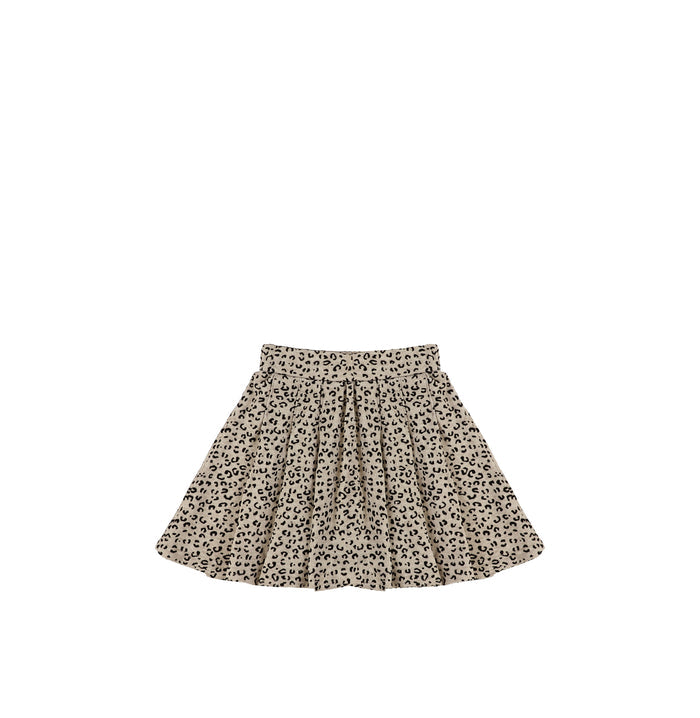 VELOUR LEOPARD SKIRT
