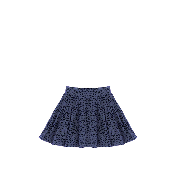 VELOUR LEOPARD SKIRT