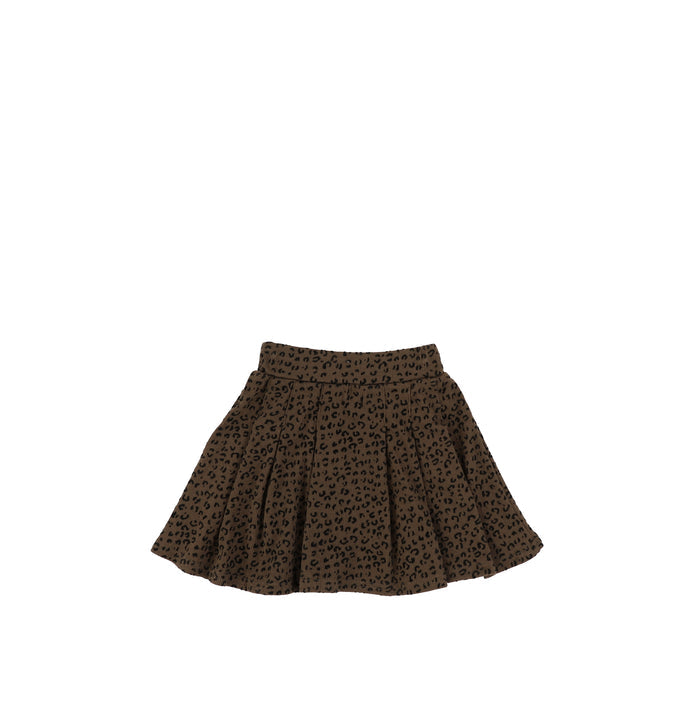 VELOUR LEOPARD SKIRT