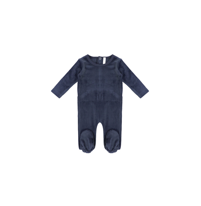 VELOUR RIBBED HENLEY FOOTIE
