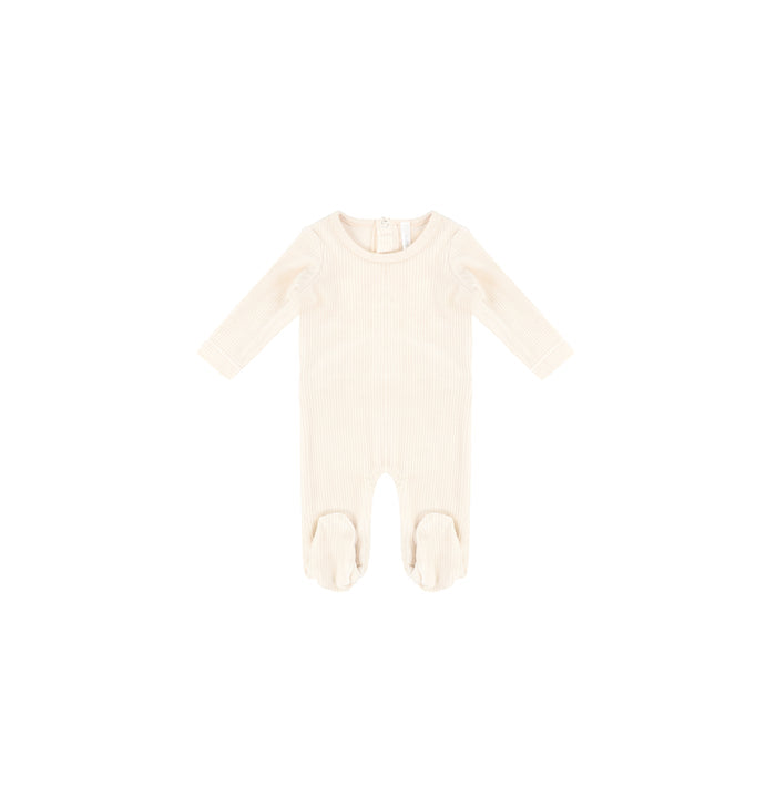 VELOUR RIBBED HENLEY FOOTIE