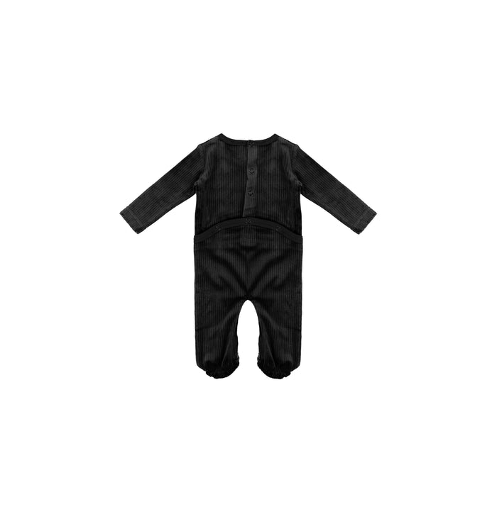 VELOUR RIBBED HENLEY FOOTIE