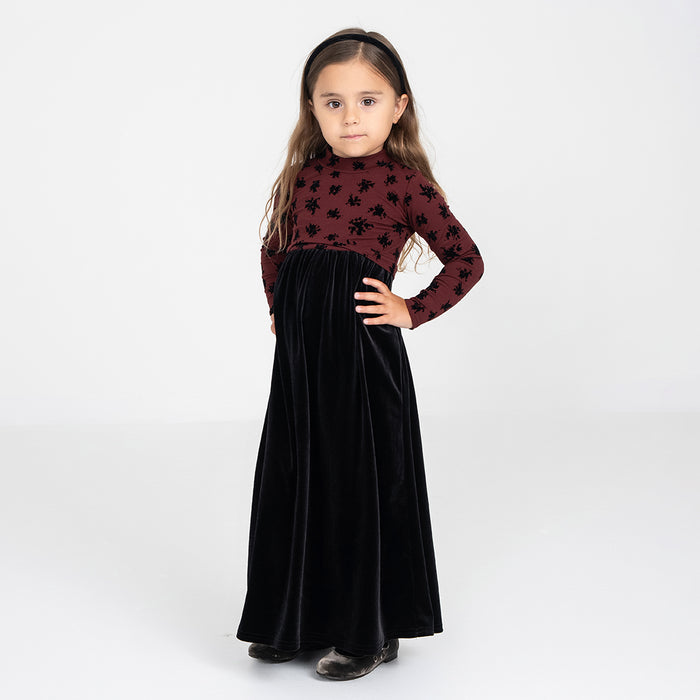 VELOUR SPLATTER OVERLAY MAXI