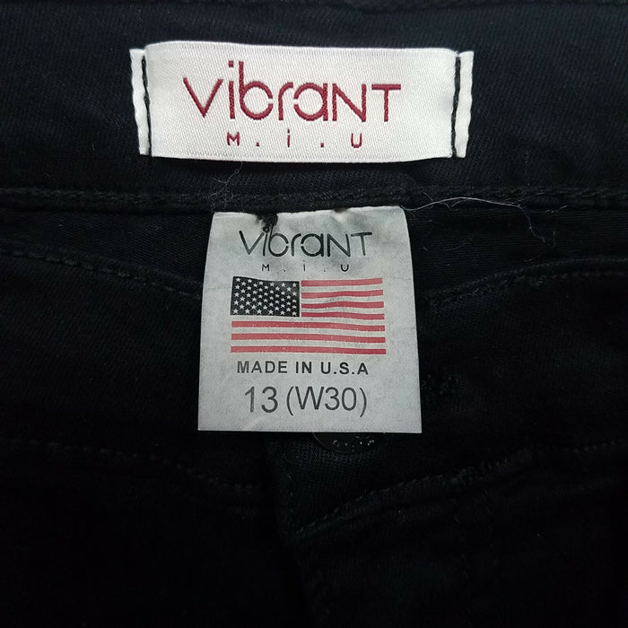 Vibrant Women's Juniors Ripped High Rise Skinny Jeans, Black