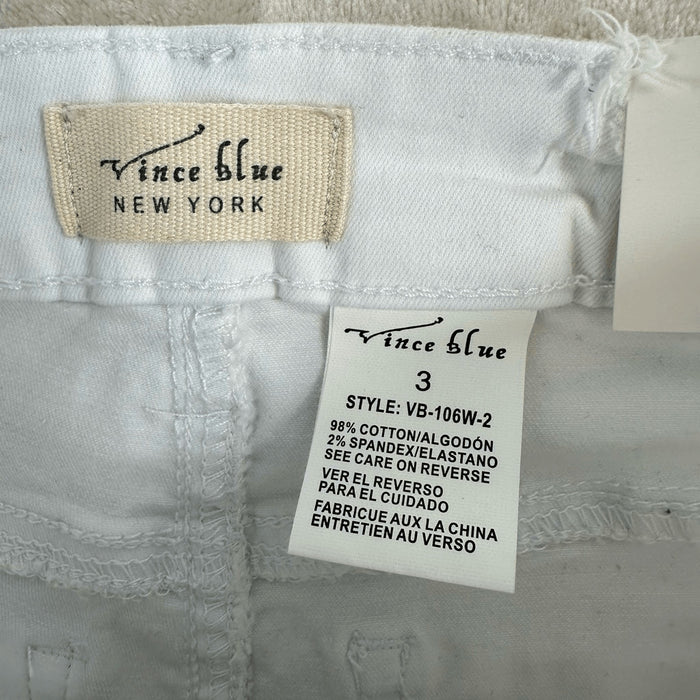 Vince Blue Jean Shorts Women’s 3 White High Rise