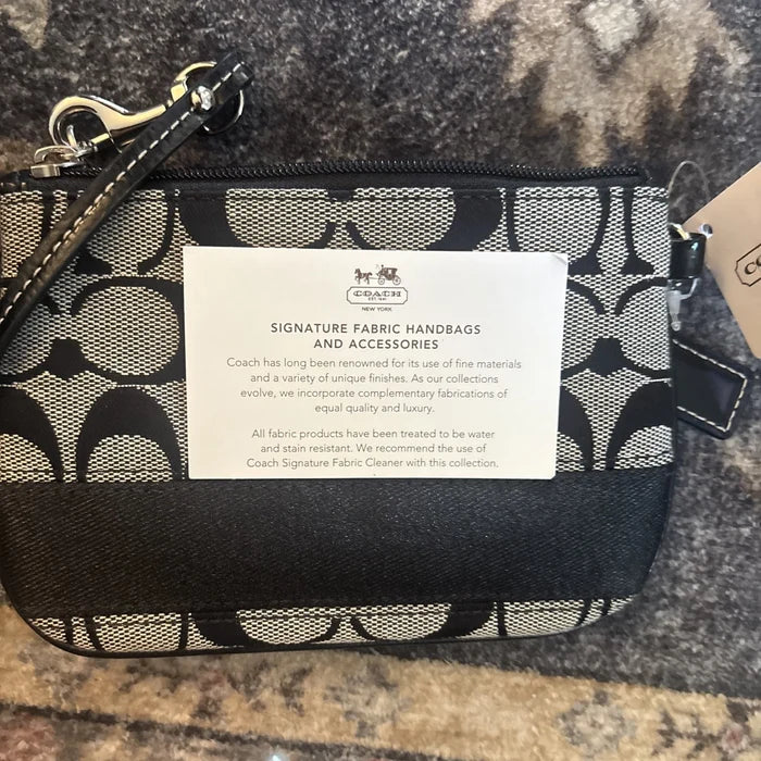 Coach Vintage Wristlet – Black Y2K Style Authentic Designer Clutch Wallet, Brand New