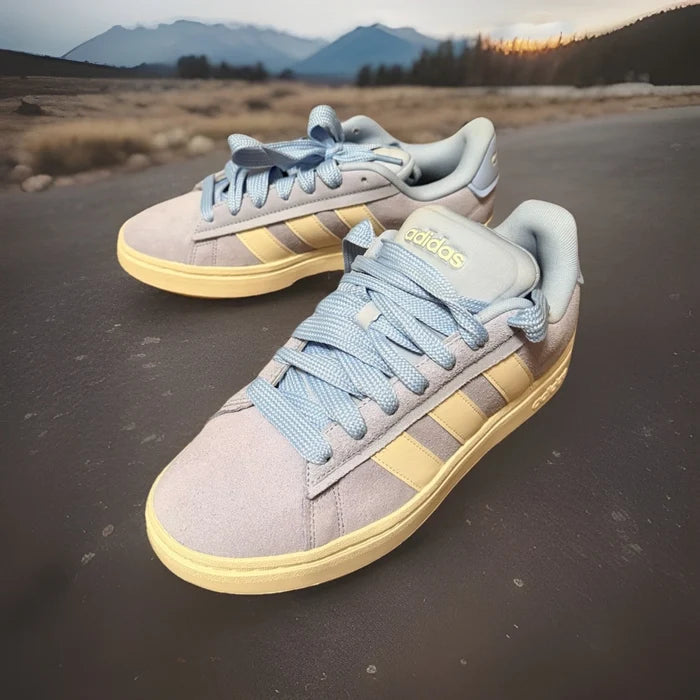 adidas VL Court 2.0 Men's Suede Sneakers Purple Beige Blue – Size 10D