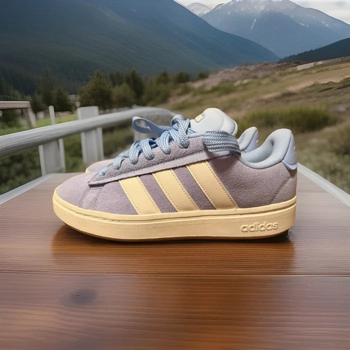 adidas VL Court 2.0 Men's Suede Sneakers Purple Beige Blue – Size 10D