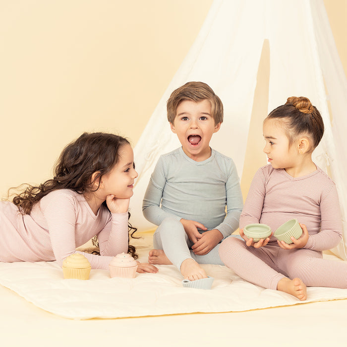 VNECK STRIPED PAJAMAS