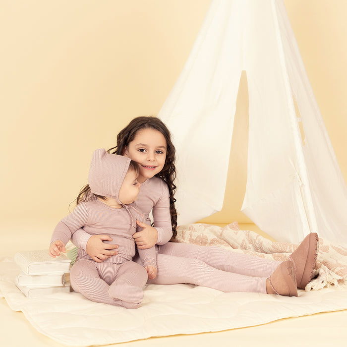 VNECK STRIPED PAJAMAS