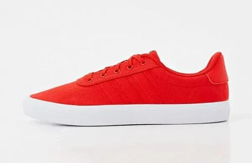 Adidas Vulc Raid3r Men's Skate Shoes Size 10 Red White Canvas Sneakers